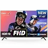 CHIQ L40FT 40 Zoll Full HD, (100 cm) Smart Fernseher, HDR10&HLG, Dolby Audio & dbx-tv, mit WLAN, Multi-Screen, Triple Tuner DVB-C/T2/S2, Prime Video, Netflix, YouTube, Google TV