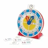 Melissa & Doug - Lernuhr aus Holz, Entwicklungsspielzeug, motorische Fähigkeiten, für Kinder ab 3 Jahren, für Jungen und Mädchen geeignet
