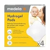 Medela Hydrogel Pads – Linderung und Kühlung für wunde oder rissige Brustwarzen – Steril, einzeln verpackt – 4er Pack