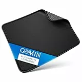 Gomin Gaming Mauspad Mini - 230 x 180 mm Mousepad rutschfest - ohne Störendes Logo und Fransenfreie Ränder - Verbessert Geschwindigkeit und Präzision für Büro, Computer, Laptop - Schwarz