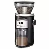 ROMMELSBACHER Kaffeemühle EKM 300 - Kegelmahlwerk aus Edelstahl, Mahlgrad in 12 Stufen, Mengendosierung bis 10 Portionen, Füllmenge Bohnenbehälter 220 g, 150 Watt, schwarz/silber