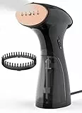 Blesgam Steamer Dampfglätter 1600W, 25 g/min Dampfleistung, Tragbarer Dampfbürste, Metall-Dampfplatte, Reise Dampfbügeleisen mit Abnehmbarer 150-ml-Wassertank für Zuhause, Büro, Schwarz