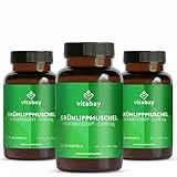 Vitabay Grünlippmuschelextrakt 2000mg Hochdosiert - 600 Grünlippmuschel Kapseln mit hoher Bioverfügbarkeit - Green lipped mussel capsules Laborgeprüft & ohne unerwünschte Zusätze