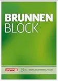 BRUNNEN 1052756 Briefblock/Schreibblock Block (A4, blanko, 50 Blatt, 70 g/m², 4-fach gelocht)