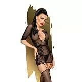 PENTHOUSE Sexy Damen Dessous | Reizwäsche Set Frauen | Erotik Unterwäsche | Verführerische Lingerie Kleidung | Negligee mit Strapsen & Strümpfen | Intimschmuck Damen | High Stakes Größe: S-L