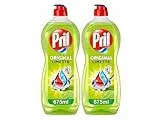 PRIL Original Limette (2x 675 ml), Handgeschirrspülmittel mit höchster Fettlösekraft, für sauberes Geschirr auch in kaltem Wasser, frischer Limettenduft