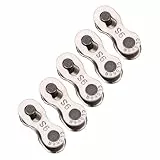 KooingTech Kettenschloss Fahrradkette, 5 Paare Kettenschloss Fahrrad, Kettenglieder Fahrrad 9 Fach für Mountainbike Rennrad Kette