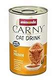 Carny Drink Katzensnack Drink mit Huhn (24 x 140ml), Kazensuppe, Katzensnack ohne Milch, Getreide und Zucker von animonda