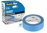 ScotchBlue Premium Malerkrepp Universal, 36 mm x 41 m - Scotch Klebeband für Malerarbeiten und Dekoration zum Streichen, Lackieren, Renovieren - Abklebeband/Kreppband - 70% PEFC