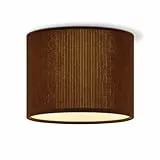 Home Sweet Home Skandinavische Deckenleuchte | Braune | Zylindrisch | Lampenschirm aus Corduroy | ø 22 x 17 cm | Für E27 LED-Lampen | Geeignet für Wohnzimmer und Schlafräume