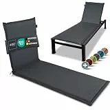LILENO HOME Anthrazit Gartenliege Auflage - Rollliege (188x60x5cm) - UV-beständig - Sitzauflage für Gartenstühle & Strandliege