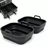 FRITTI Silikonform heißluftfritteuse Silikonform Ninja Airfryer BPA frei, Hitzebeständig, Antihaft, Spülmaschinenfest - Airfryer Zubehör für einfache Reinigung & gesundes Kochen | 2 Stück