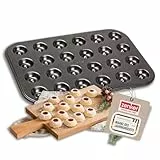 Zenker Backform für 24 Husarenkrapfen & Engelsaugen, beschichtetes Backblech (38 x 27 cm), für leckere Kekse mit Füllung, Keks-Backform, Menge: 1 Stück