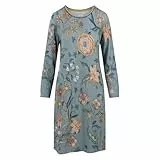 Pip Studio Damen Nachthemd Destiny Long Sleeve Nightdress Safari Bloom, Farbe:Blau, Artikel:-152 Blue, Größe:L