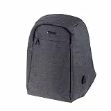 LIGHTPAK Rucksack SAFEPAK, Laptoprucksack aus 600D Nylon für 15 Zoll Notebook, Anti Diebstahl, USB Ladeport