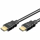 Goobay 51824 HDMI High Speed Kabel mit Ethernet, 4K, Ultra-HD, Full-HD, 3D, HDMI-Stecker  HDMI-Stecker, abwärtskompatibel, vergoldete Stecker, 10 m