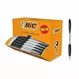 BIC Kugelschreiber Atlantis Classic, in Schwarz, Strichstärke 0,4 mm, nachfüllbar, Ideal für das Büro, das Home Office oder die Schule, 36er Stück