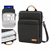 Dadanism 9-11' Tablet Tasche Schultertasche für iPad Air 11' M4/M3, iPad Pro 11' M5/M4, iPad (A16) 11', iPad 10. Gen/Air 5/4 10,9', iPad 9/8/7. Gen 10,2', Galaxy Tab A11+ 11', Tab M11 11',Schwarz+Grau