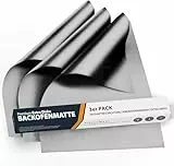 Linda's Essentials Dauerbackfolie für Backofen und Grill, Backpapier wiederverwendbar geeignet für Elektro- und Gasbackofen, antihaftbeschichtet, für den Backofenboden, BPA- und PFOA-frei (3er Pack)