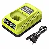 XNJTG 18V Ladegerät Ersatz für Ryobi P117 12V~18V Ladegerät Kompatibel mit Ryobi Akku ONE+ P118 P108 P107 P104 P105 P102 P103