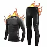 NOOYME Thermounterwäsche Herren Warm Atmungsaktiv Flexibel Skiunterwäsche Weich Thermo Unterwäsche Männer Winter für zu Hause Funktionswäsche Thermowäsche Funktionsunterwäsche