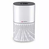 alpina Luftreiniger mit Ionisator - Air Purifier mit HEPA-Filter H11 - Luftfilter mit 3 Geschwindigkeiten - Lufterfrischer mit Timerfunktion - Stille Nachtmodus Räume bis 28 m² Weiß