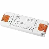 Goobay 30612 LED Trafo 230V auf 24V LED Spot 24V Transformator 20W Gesamtlast LED Treiber 24V DC Gleichspannung LED Driver Trafo kein Flackern