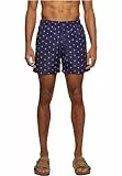 Urban Classics Herren Badehose Pattern Swim Shorts, Herren Badeshorts mit Muster, erhältlich in vielen Farbvarianten, Flamingo, XL