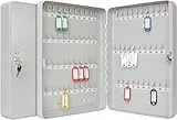 WEDO Schlüsselschrank 70 Schlüssel – kompakte Schlüsselbox aus pulverbeschichtetem Stahl, platzsparend & sicher – inkl. Sicherheitsschloss, 2 Schlüssel + Wandmontage Set
