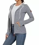 YUTILA Damen Kapuzensweatjacke Kapuzenpullover Zip Hoodie Jacke mit Kapuze Winter Sweatshirt