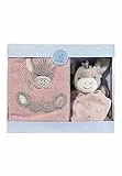 Sterntaler Geschenk Set Esel Emmi Girl flora rose, bestehend aus Kinderhandtuch und kleinem Schmusetuch