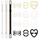Nogeqi 15 Stück BH Träger Clip, BH Träger, BH Träger Halter, BH Clips für BH Träger Rücken, Unsichtbar rutschfeste BH Klammer Rücken für Volle Körbchengröße