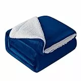 Mixibaby Hochwertige Wohndecken Kuscheldecken, extra Dicke warm Sofadecke/Couchdecke, Größe:150 cm x 200 cm, Farbe:Dunkelblau