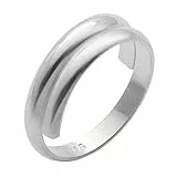 Silverly Zehenring aus Massivem 925er Silber | Midi Pinky Finger Band - Geschenke für Teenager-mädchen | Einfache Ringe aus Poliertem Sterlingsilber | Verstellbarer Silberring für Damen