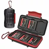 Kiorafoto CF x 6 Speicherkarten Aufbewahrung Professioneller Wasserfester Anti-Schock-Halter Aufbewahrung CF Compact Flash Speicherkartenhalter Speicherkarten Etui mit Karabiner, Kompakt und Tragbar