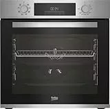 Beko BBIM12300X b300 Einbau-Backofen, 60 cm Backofen, 72 l Volumen, Dampfreinigung SteamShine, 8 Heizarten, AeroPerfect für gleichmäßiges Backen, Multifunktionsofen, Edelstahl