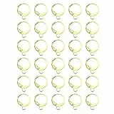 EXCEART 100 StüCk Ohrring-Haken Hebel ZurüCk Hoop Klappbrisur Ohrring-VerschlüSse FüR Diy Schmuckherstellung, Kunst Handwerk, Golden