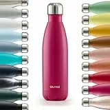 Blumtal Trinkflasche 500 ml Edelstahl - auslaufsichere Isolierflasche - BPA-freie Trinkflasche kalt & warm - doppelwandige Insulated Bottle - rostbeständige Isolierflasche Berry - Pink