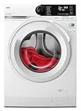 AEG Waschmaschine, Serie 6000 ProSense Mengenautomatik, 9 kg, Leise, Nachlegefunktion, Kindersicherung, Schontrommel, Vollwasserschutz, Leichtbügeln-Option, 1400 U/min, LR6A65490