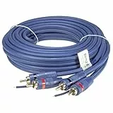 tomzz Audio 5500-001 Profi RCA Cinchkabel 5m für den Car HiFi Bereich 2-Fach geschirmt blau mit Remoteleitung