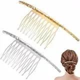 minkissy Haarkamm Zum Stecken Metall Steckkamm 2 Stück 4.3 Zoll Zarte Haarnadeln Haarschmuck Für Damen Hochsteckfrisuren Alltag Und Festival