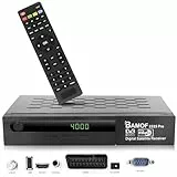 Bamof 2225 PRO Satelliten Receiver Sat Receiver Digitaler DVBS2 Full HD Receiver (HDMI, SCART, 2X USB) [Vorprogrammiert für Astra, Hotbird und Türksat] + HDMI Kabel, Black