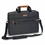 Pedea Laptoptasche Elegance Pro Notebook-Tasche 15,6 Zoll (39,6 cm) Umhängetasche mit Schultergurt und Tablet-PC Fach bis 11 Zoll (27,96 cm), Grau