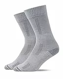 Snocks Wandersocken für Damen und Herren- Atmungsaktive und geruchsfreie Outdoor Trekkingsocken - Anti-Blasen Allrounder - Perfekte Passform - Hellgrau - 43-46