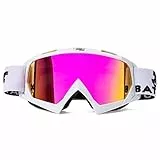 Motocross Brille Mtb Brille Dirt Bike ATV Crossbrille goggle Sicherheit Tactical Riding Motorradbrillen für Herren Damen Jugend (Weiß Lila PRO, Large)