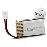 3.7V 350-mAh 1S Li-Po Akku, Lithium-Polymer Batterie mit XH 2.54 2P Molex-Stecker für RC Flugzeug, Quadcopter, Drohne, Hubschrauber, Auto, Cessna, Jet, kompatibel mit Volantex, Flybear und Spielzeug