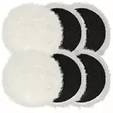 Polieraufsatz Kompatibel mit Bosch Exzenterschleifer, BESPOTCL 6PCS 125mm Lammwolle Polierscheiben Polierpads Polierhauben für Exzenterschleifer mit Klett für Auto, Autoscheinwerfer, Korkböden usw.