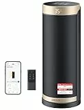 Dreo Heizlüfter Energiesparend, PTC Keramik Heizlüfte Leise, 70° Oszillierend Elektroheizung mit Fernbedienung, 12-Std-Timer, 3 Modus 3 Geschwindigkeit, Überhitzungs-Kippschutz, Solaris Slim H3