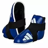 adidas Pro Kickboxing Fußschutz mit WAKO Label | Fußschoner für Kinder und Erwachsene | Geeignet für Training und Wettkampf | Fußschützer für Schuhgröße 33 - 49 | Blau, L