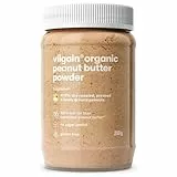 Vilgain 100% BIO Erdnussbutter Pulver | Zuckerfrei mit 2x Weniger Kalorien | Ideal für Smoothies & Porridge | Reich an Eiweiß & Ballaststoffen | 46 kcal pro Portion